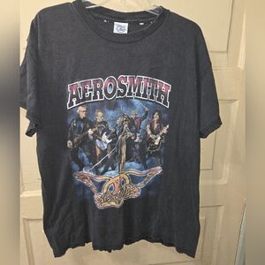 Aerosmith 2001 "Just Push Play Tour" Concert Tour Band Short Sleeve Tshirt